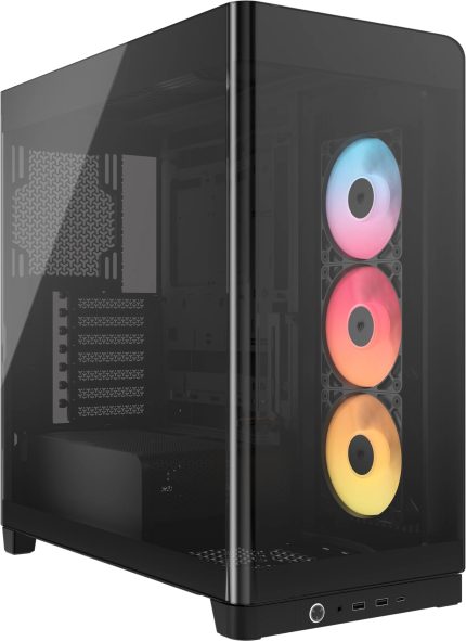 Corsair FRAME 4500X RS-R | ARGB Panoramic Glass | Mid-Tower PC Case | 3x RS120-R ARGB Fans – New