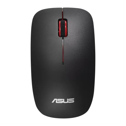 ASUS WT300 Wireless Mouse | 2.4GHz RF Wireless | 1600 DPI | Ambidextrous Design | Matt Black & Red – New