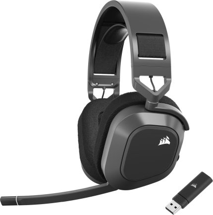 Corsair HS80 MAX Wireless | Spatial Audio | 50mm Drivers | Omni-directional Mic | PC/Mac/PlayStation – New