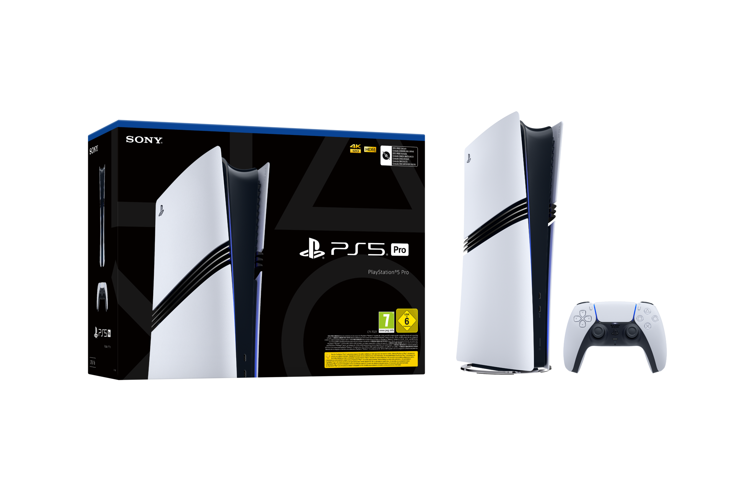 ps5pro_box_and_unit Sony PS5 Pro Digital Console | 2TB SSD | 1x DualSense Wireless Controller | White – New