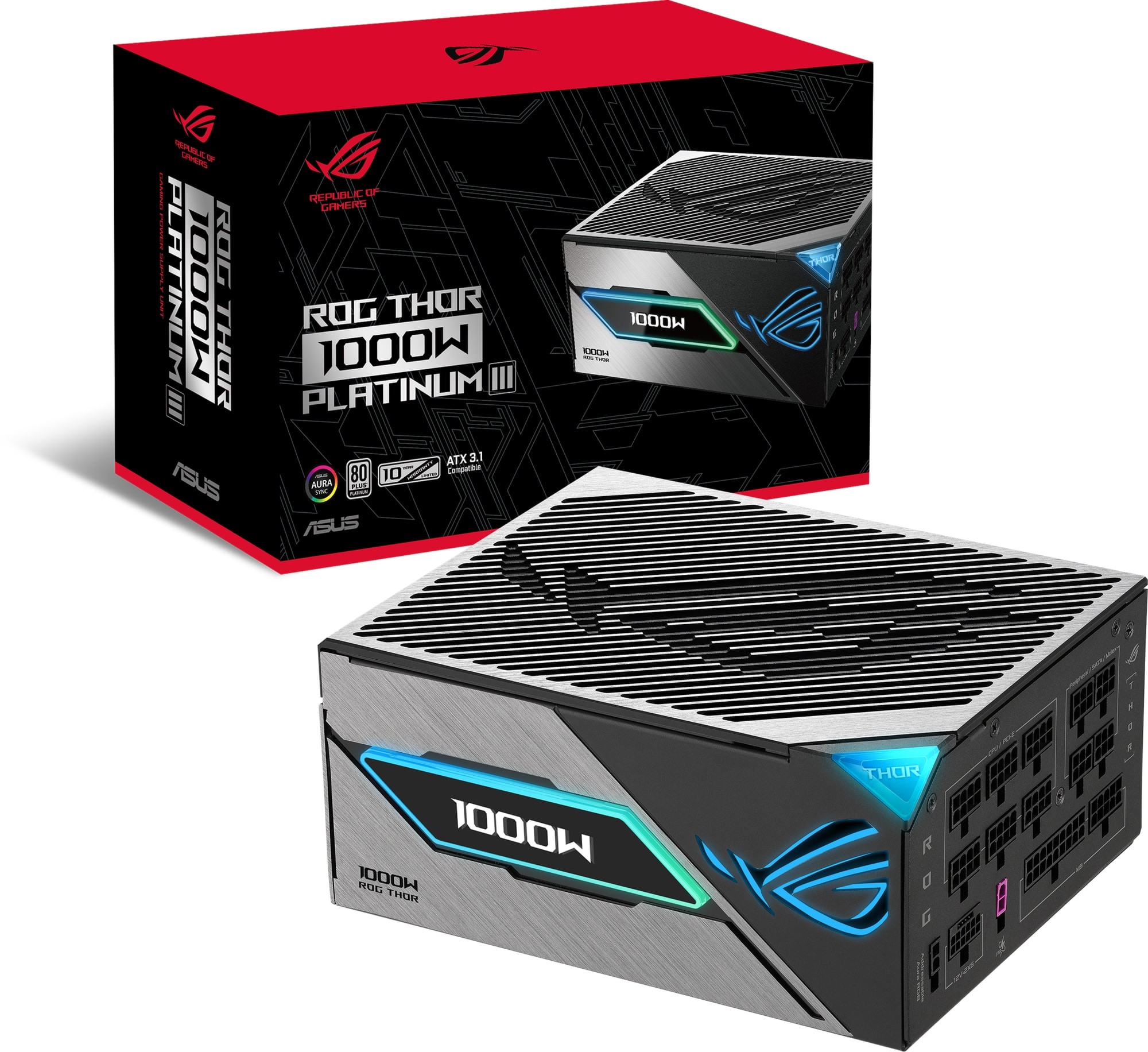 rog-thor-1000p3-gaming-9 ASUS ROG Thor | 1000W Power Supply | Fully Modular | 80 Plus Platinum – New